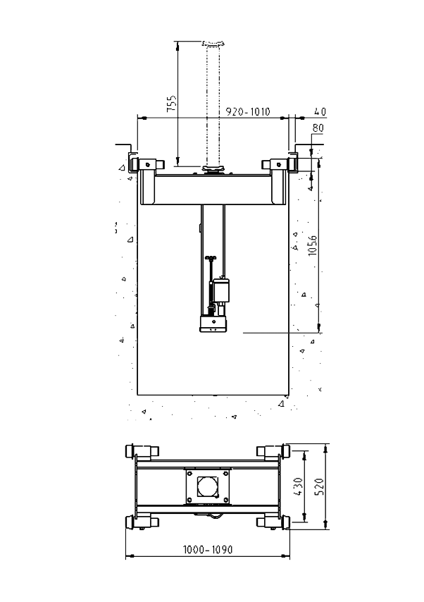 CAD Drawingkernelmobile column lift,single post lift,two post lift